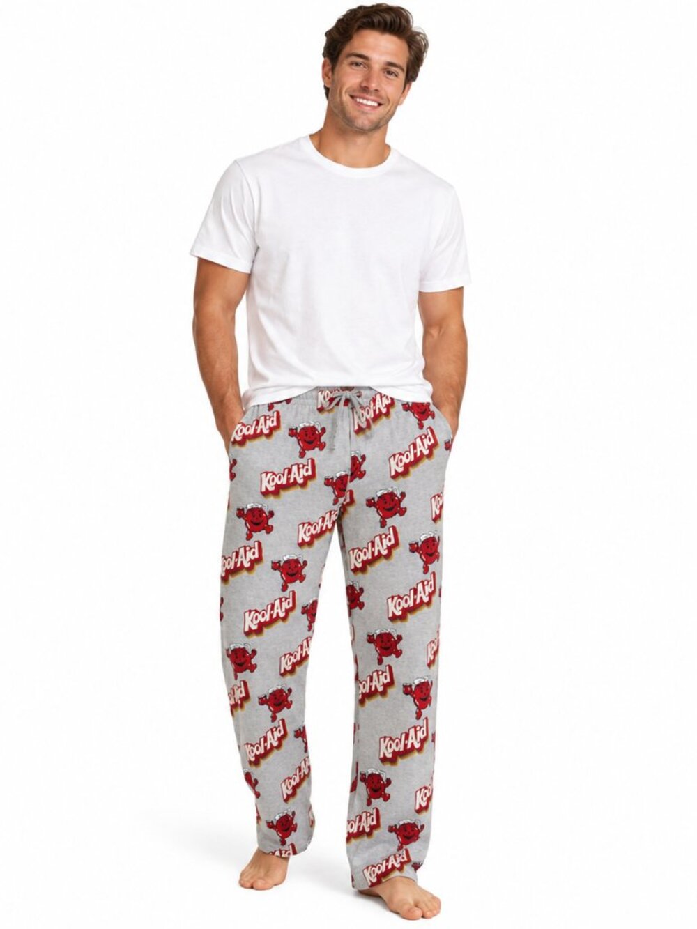 Kool-Aid Mad Engin Pajama Pants Adut M Gray Kool Aid Man Lounge Retro